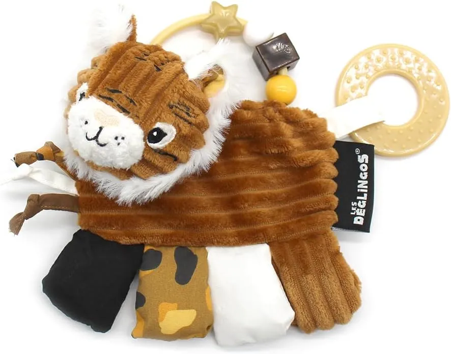 LES DÉGLINGOS Deglingos Activity Rattle Speculos - Tiger -Teething Ring