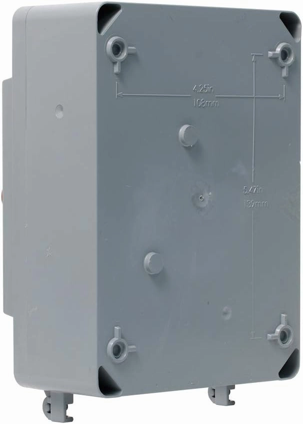 Leviton MS4X-303 30 Amp, 600 VAC, 3-Pole, Non-Fused Manual Motor Starter, Suitable as Motor Disconnect, Type 4X Thermoplastic Enclosure, IP67-Watertight