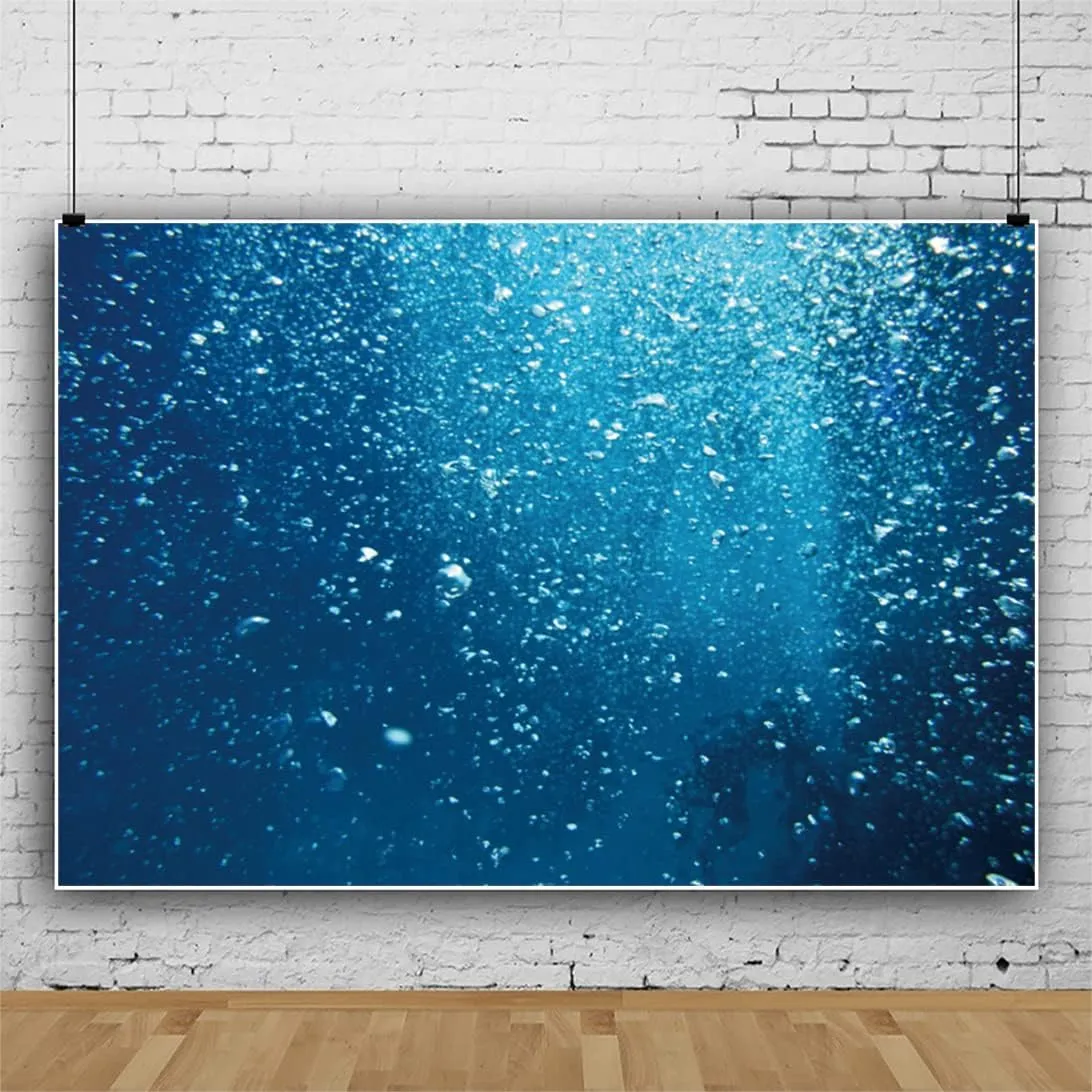 Leyiyi 10x7ft Photography Background Underwater World Backdrop Ocean Diving Seaside Holiday Summer Party Bubble Sunlight Honeymoon Travel Royal Hawaiian Luau Hula Party Photo Portrait Studio Prop