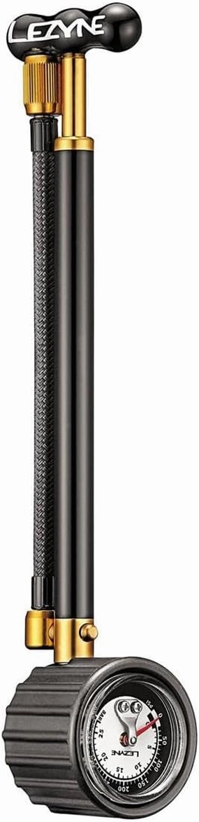 LEZYNE Shock Drive Bicycle Hand Pump, High Pressure 400psi Shock Pump, Portable, Mountain & Road Bike Pump