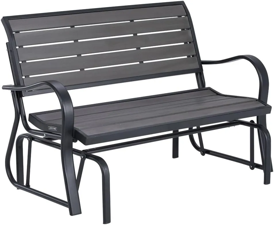 Lifetime 60276 Glider Bench, Harbor Gray