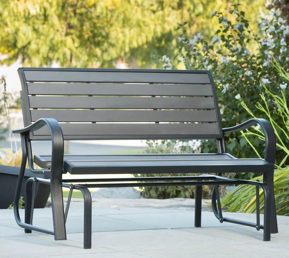 Lifetime 60276 Glider Bench, Harbor Gray
