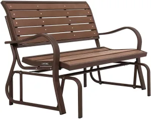 Lifetime 60290 Wood Alternative Glider Bench, Mocha Brown
