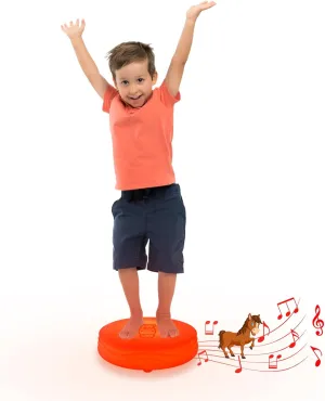 Light Up Music Floor Games, Touch Sensitive Floor Tiles Toddler Toy, Interactive Games for Kids, Musical Toys with Animal Sounds - Red (Horse)