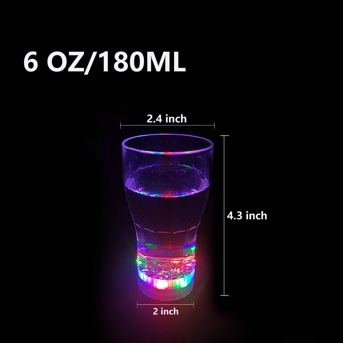 Light up Cup,LED Light Up Toys Glow in The Dark Party Favor Supplies for Kids New Years Eve Partys Supplies Party Toy Thanksgiving Holiday Birthday Gift Partys Pack Replaceable Battery (12)
