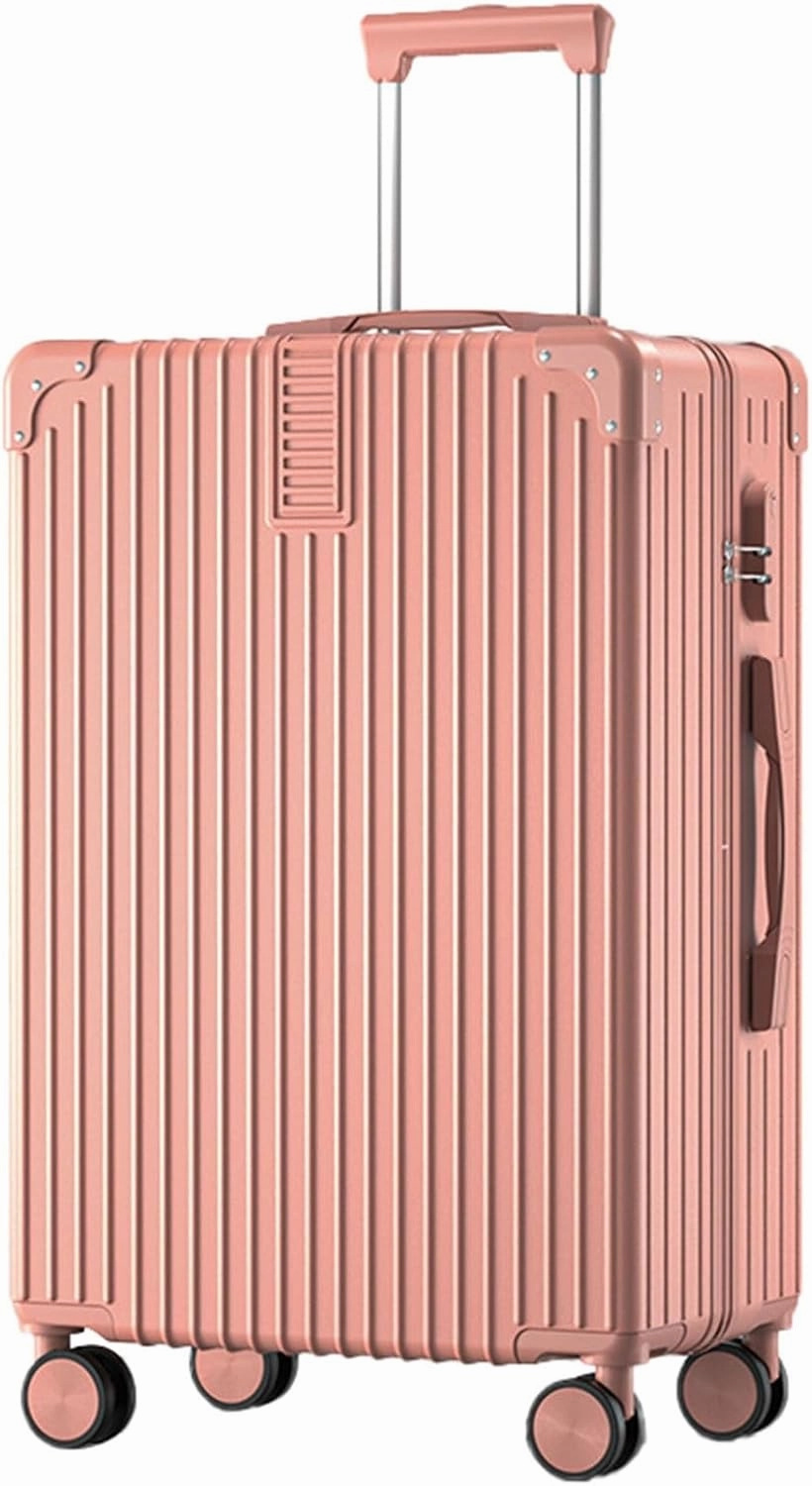 Lightweight Suitecase With Carry-on Bag, With Spinner Wheels, Expandable Luggage, Equipped With Anti-pick Combination Lock (Color : 20, Size : Rose)