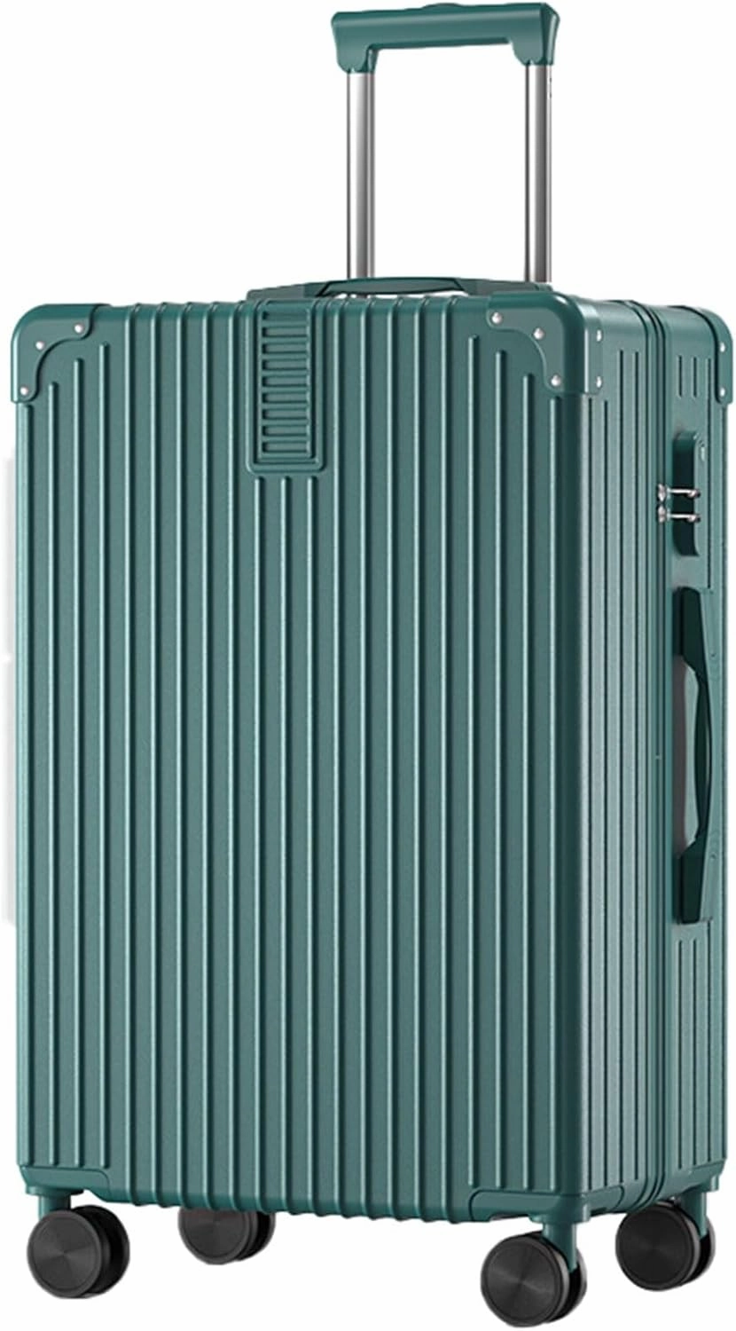 Lightweight Suitecase With Carry-on Bag, With Spinner Wheels, Expandable Luggage, Equipped With Anti-pick Combination Lock (Color : 22, Size : Green)