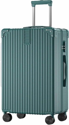 Lightweight Suitecase With Carry-on Bag, With Spinner Wheels, Expandable Luggage, Equipped With Anti-pick Combination Lock (Color : 22, Size : Green)
