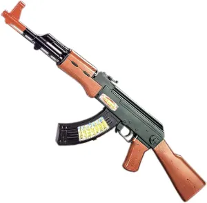 LilPals' 27 Inch AK-47 Toy Machine Gun Rifle – with Dazzling Light, Amazing Sound & Unique Action