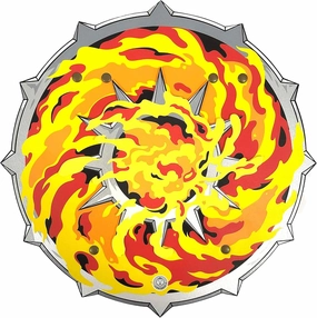 Liontouch - Fantasy Fire Flame Shield - for Kids Aged 3-8 Years | Medieval Pretend Play Toy in Foam for Children with Roaring Fire Theme | Safe Battle Accessory for Dress Up, Cosplay & Costumes