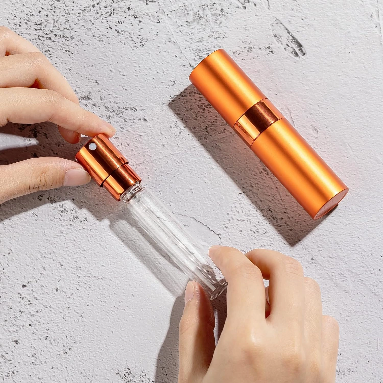 LISAPACK Atomizer Perfume 8ML Spray Bottle for Travel (7PCS), Empty Refillable Cologne Dispenser, Portable Sprayer for Men and Women (Multi-colored)