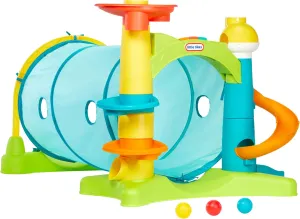 Little Tikes 2-in-1 Activity Tunnel, Indoor Outdoor Playset for Toddlers, Boys and Girls Ages 1-3 Years