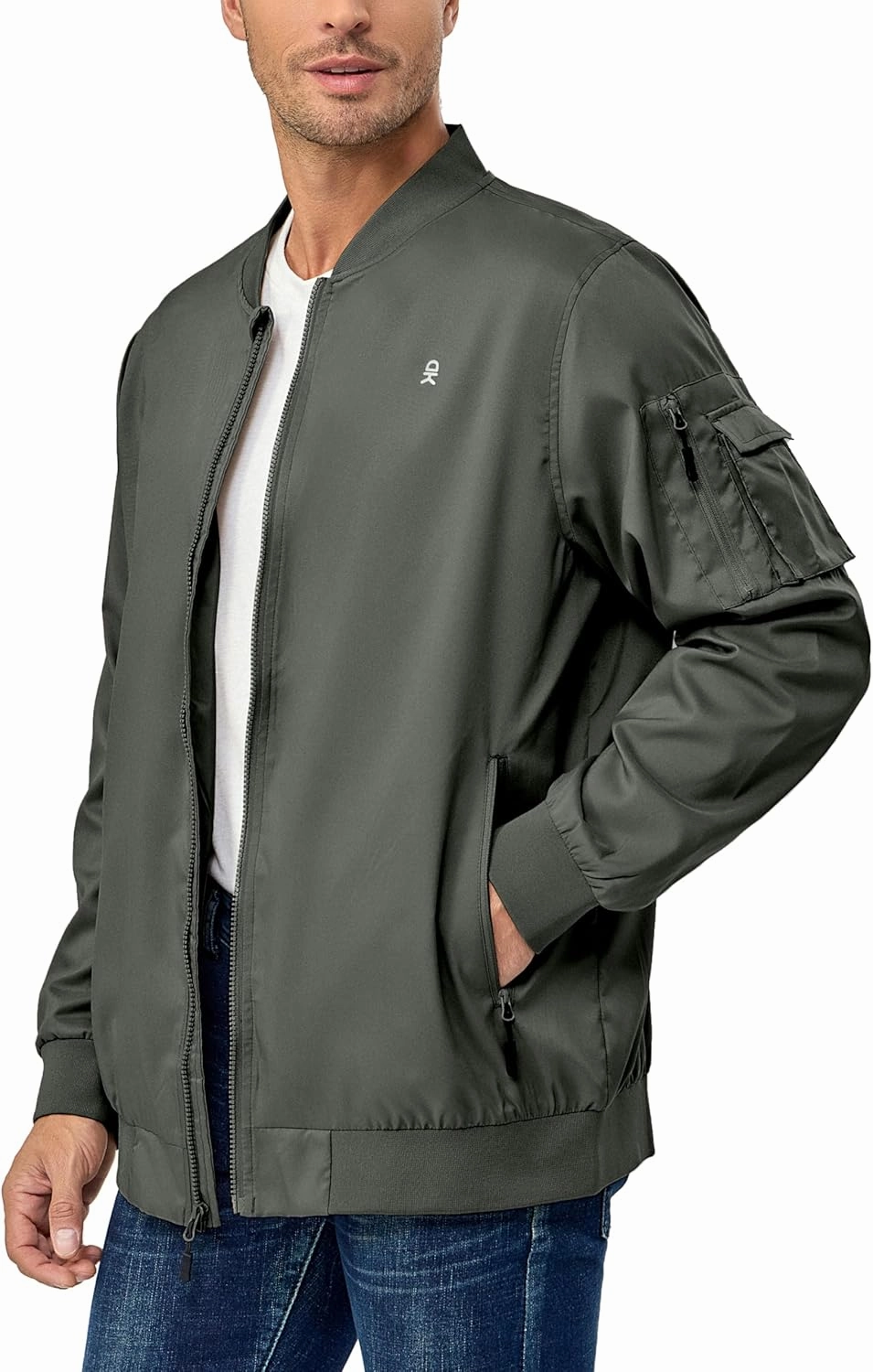 Little Donkey Andy Men's Lightweight Bomber Jacket Causal Fashion Flight Windbreaker Fall Spring Outdoor Coat