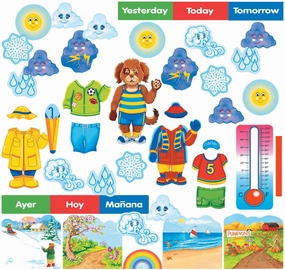 Little Folk Visuals Wally The Weather Dog Precut Flannel/Felt Board Figures