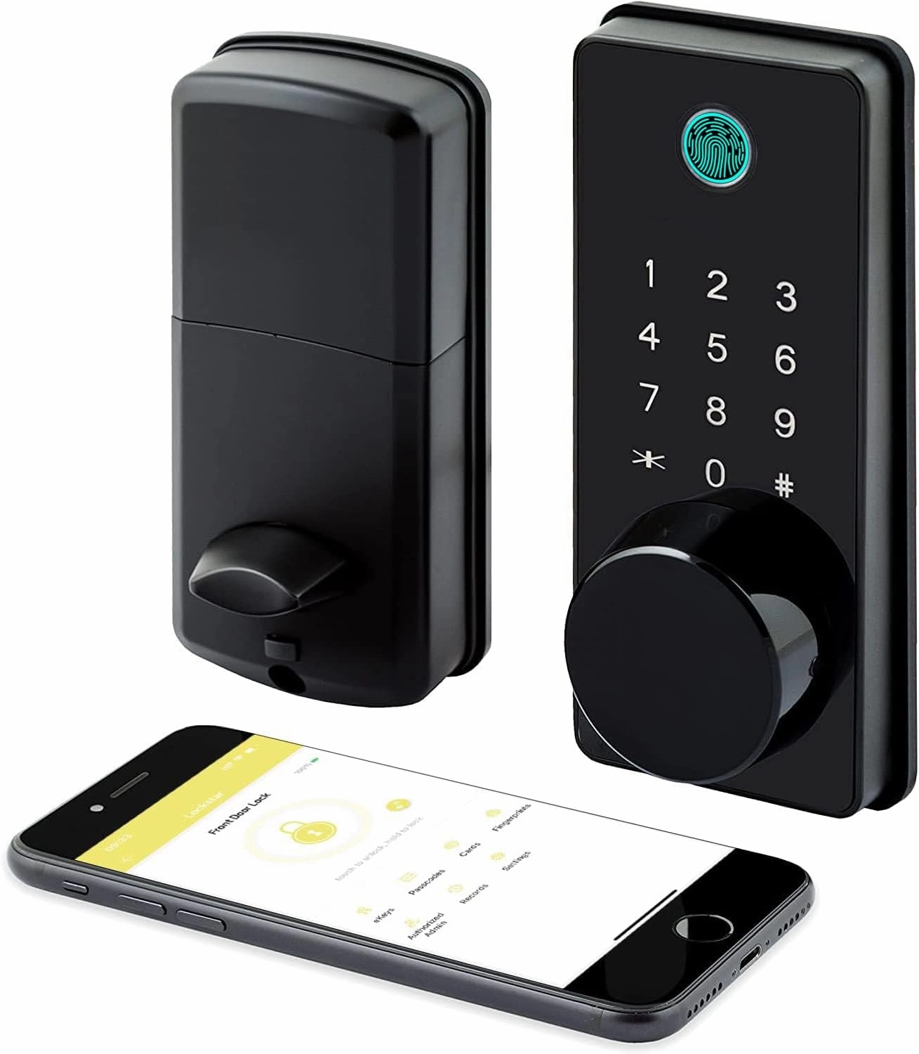 LOCKSTAR® Smart Door Lock • Keyless Entry Deadbolt Door Lock • Multiple Entry Methods – APP • Fingerprint Touch ID • Keypad Code • Card FOB • Traditional Key • Smart Home Devices