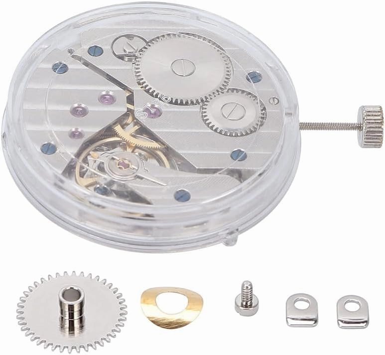Lubosi Watch Movement, ST3600 Movement Mechanical Watch Repairing Replacement Accessory Round Watch Movements For Watch Repair - (Color: Silver)