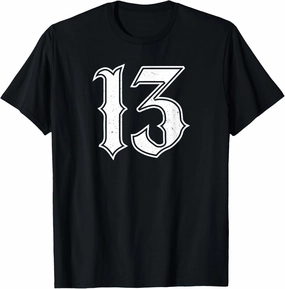 Lucky Number 13 Custom Font Shirt T-Shirt
