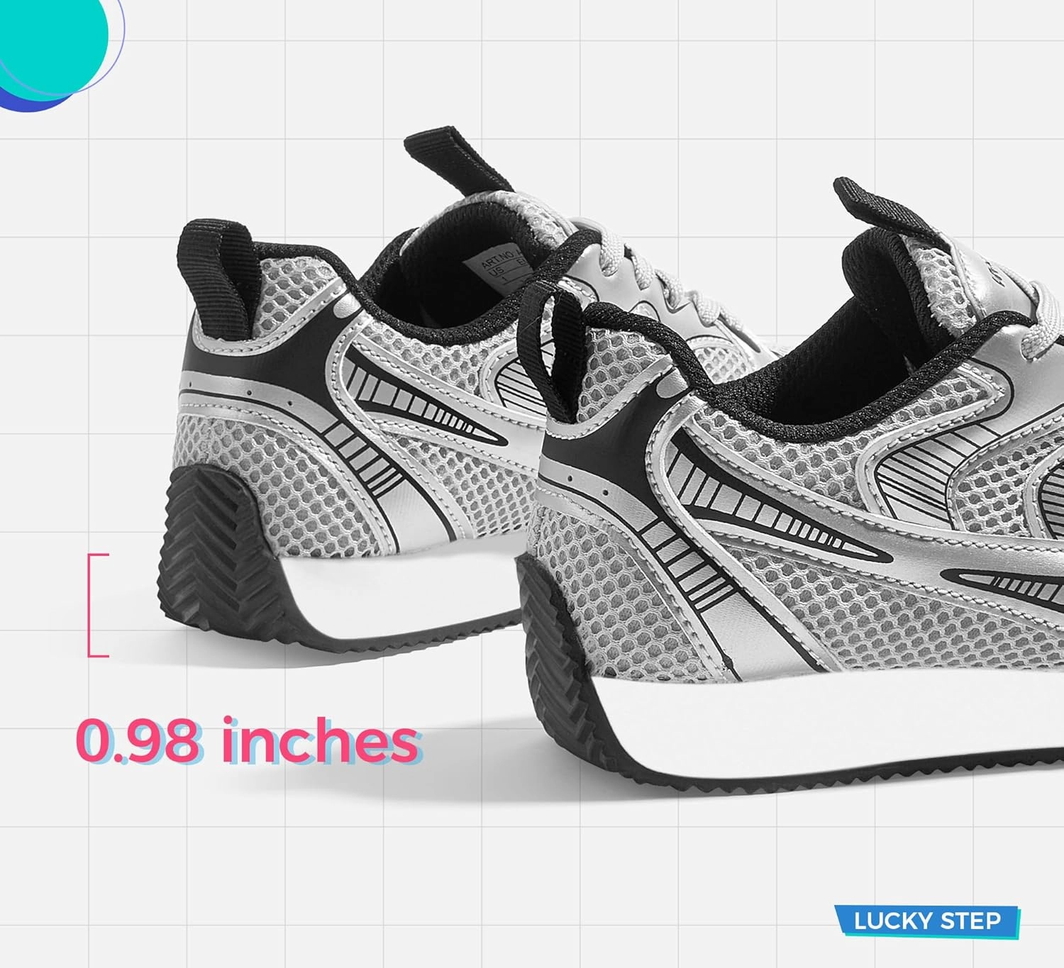 LUCKY STEP Kids Reteo Fashion Sneakers Girls Boys Breathable Mesh Tennis Casual Walking Shoes for Big&Little Kid and Toddler Athletic Trainers