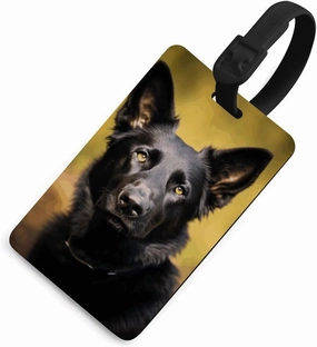 Luggage Tags Privacy Protection Bag Tags Travel Essentials German Shepherd Dog Luggage Tags for Suitcases International Travel