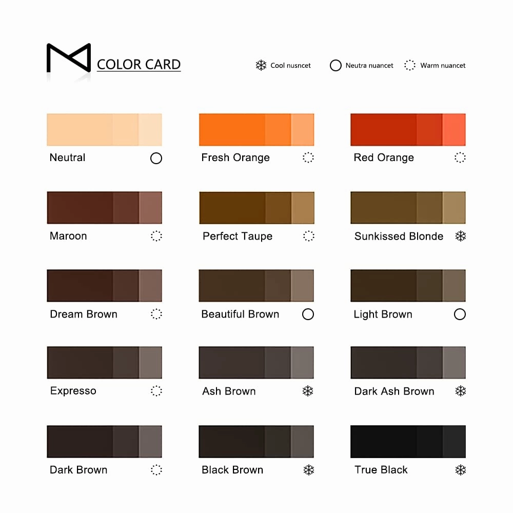M Cosmetic Liquid Pigment for Eyebrow Powder Brows, Nano Brow, Shading Permanent Makeup, Microblading - Machine Use - No Mixing - for Professionals Only -12ml (Maroon)