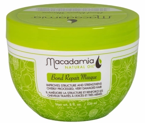 Macadamia Bond Repair Masque, 8 Fluid Ounces - Helps Revive and Strengthen Overly Processed, Damaged Hair with Fermented Aminoacids, Argan Oil, Sunflower Oil