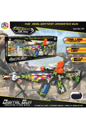 Machine Gun Toy with Shiny LED Lights (Color Design May vary)
