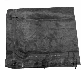 Machrus Upper Bounce Trampoline Net Replacement 8FT 10FT 11FT 12FT 13FT 14FT 15FT 17FT- Safety Net for Top-Ring Flex Enclosure System Curved Poles Round Trampoline