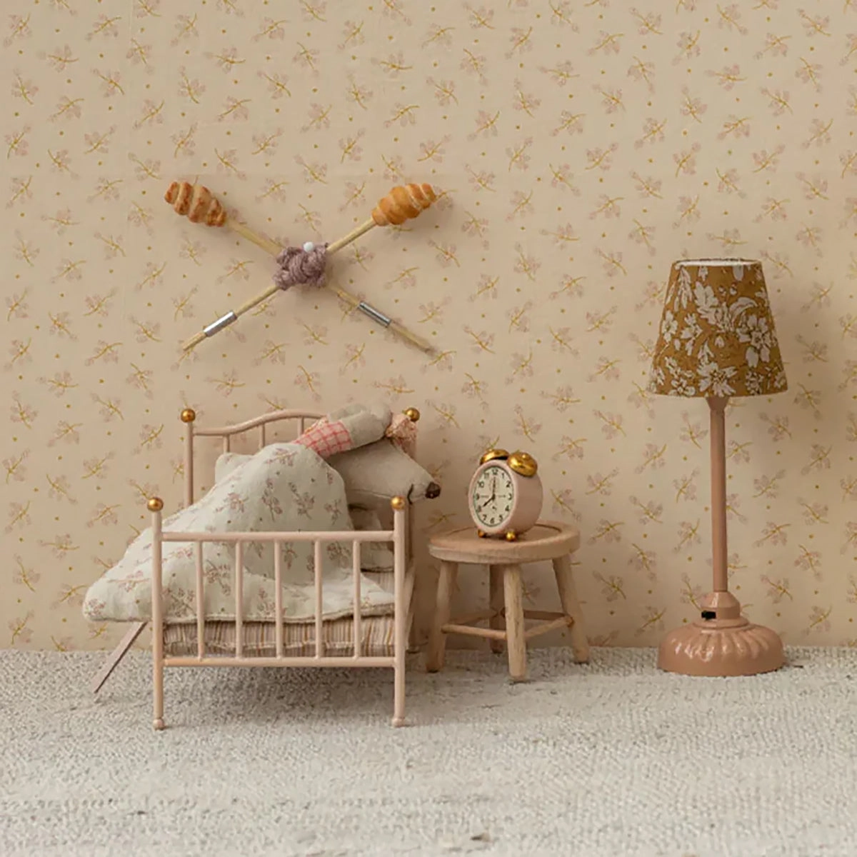 Maileg Alarm Clock, Mouse - Powder