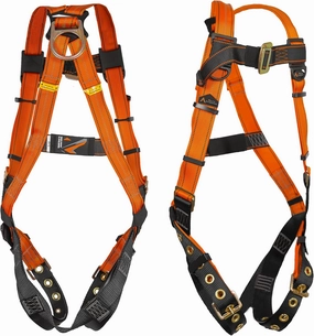 Malta Dynamics Warthog Safety Harness for Construction – Fall Protection Harness with Back D-Ring, Fall Indicators, & Chest and Leg Buckles, OSHA & ANSI Compliant (L-XL)