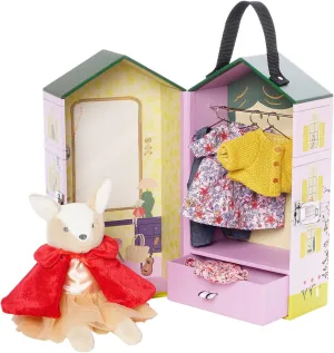 Manhattan Toy Clara's Closet Portable Mini Deer Stuffed Animal Dress-Up 11-Piece Play Set for Kids 3  Years and Up