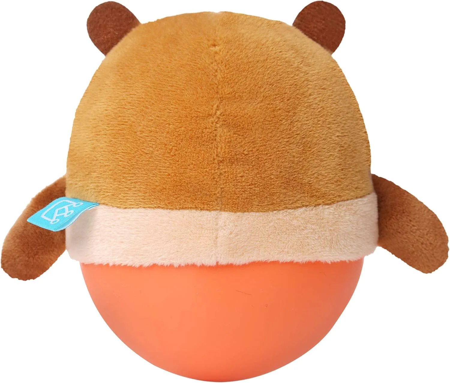 Manhattan Toy Wobbly Bobbly Bear Weighted, Soft Silicone Wobble Ball with Embroidered Plush Baby & Toddler Toy