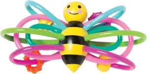 Manhattan Toy Zoo Animal Winkel Bee Multicolor Rattle & Sensory Teether for Baby and Toddler