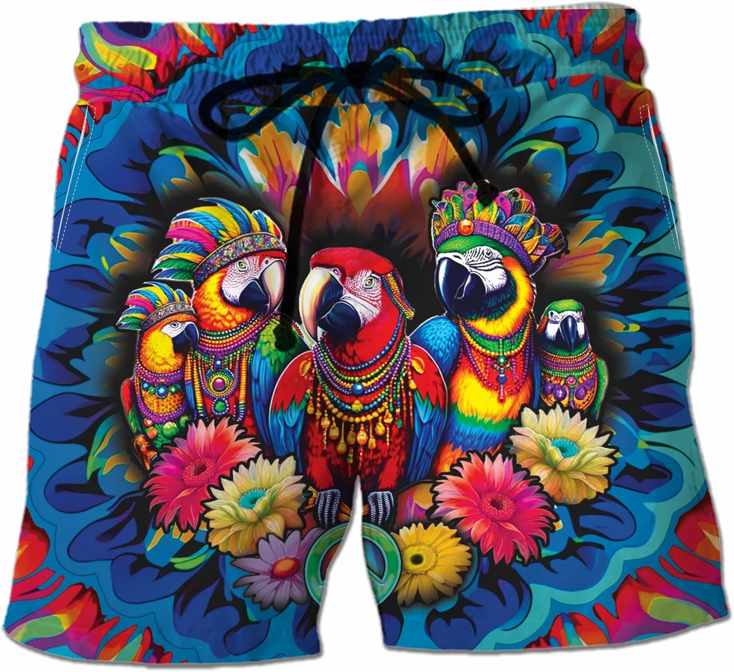 Mardi Gras Mens Swim Trunks - Carnival Swimming Trunk for Men - Drawstring Beach Shorts, Mens Swim Shorts 12