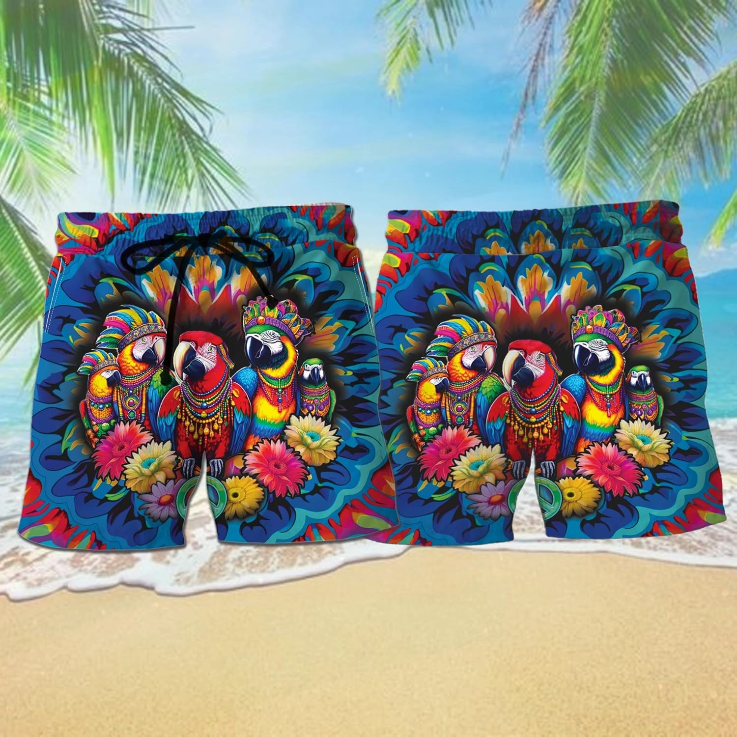 Mardi Gras Mens Swim Trunks - Carnival Swimming Trunk for Men - Drawstring Beach Shorts, Mens Swim Shorts 12