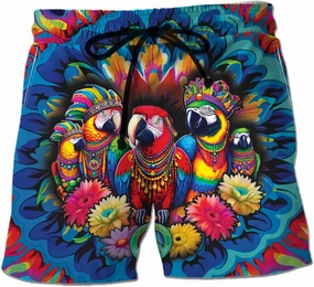 Mardi Gras Mens Swim Trunks - Carnival Swimming Trunk for Men - Drawstring Beach Shorts, Mens Swim Shorts 12