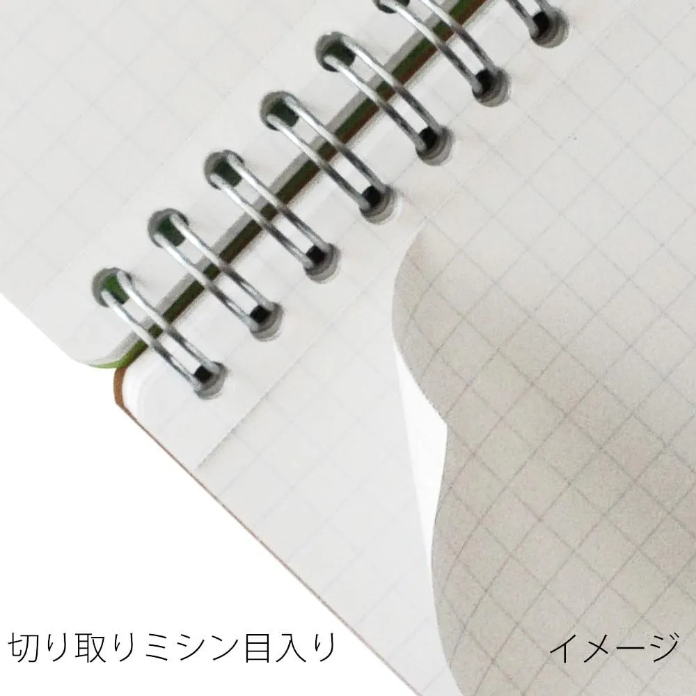 Maruman N698 Memo Pad, Twin Wire, 0.2 inches (6 mm), Ruled, Basic, A7, 50 Sheets, Set of 10