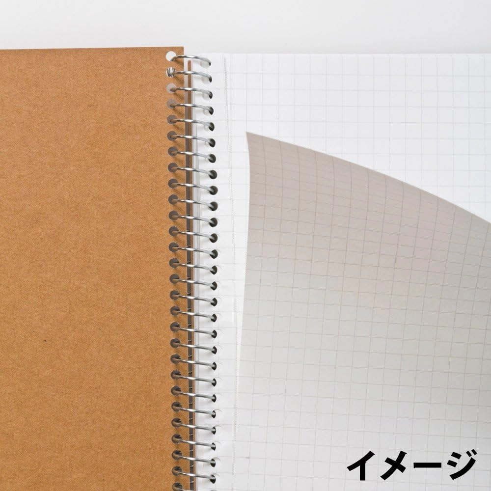 Maruman N246ES Notebook, Ring Notebook, 0.2 inch (5 mm), Square Ruled, Basic, B5, 80 Pieces, Set of 5
