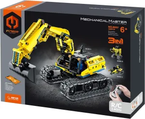 Mechanical Master - R/C 3-in-1: Excavator & Robot - 430pcs -Bricks Model Vehicle, Remote Control, Building Blocks Activity Set