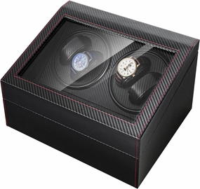 Mechanical Watch Winder Box, 4 6 Automatic Watch Box, Low Noise Rotation Watch Winder, up to 10 watches, Leather Storage Case Display Box with Flexible Watch Pillow