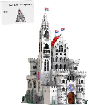 Medieval Kings Castle Building Blocks Set, 3939PCS The King Returns Tower Model Kit Castle-Themed Display Set for Adults & Teens