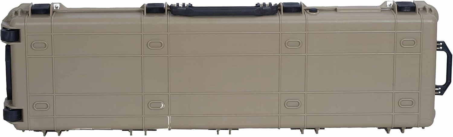 MEIJIA Portable Rolling Waterproof All Weather Hard Rifle Case,Gun case with Wheels,Customizable Fit Foam Included,Fit for Rifle,Guns,Shotguns, Airsoft Gun