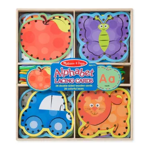 Melissa & Doug Alphabet Lacing Cards