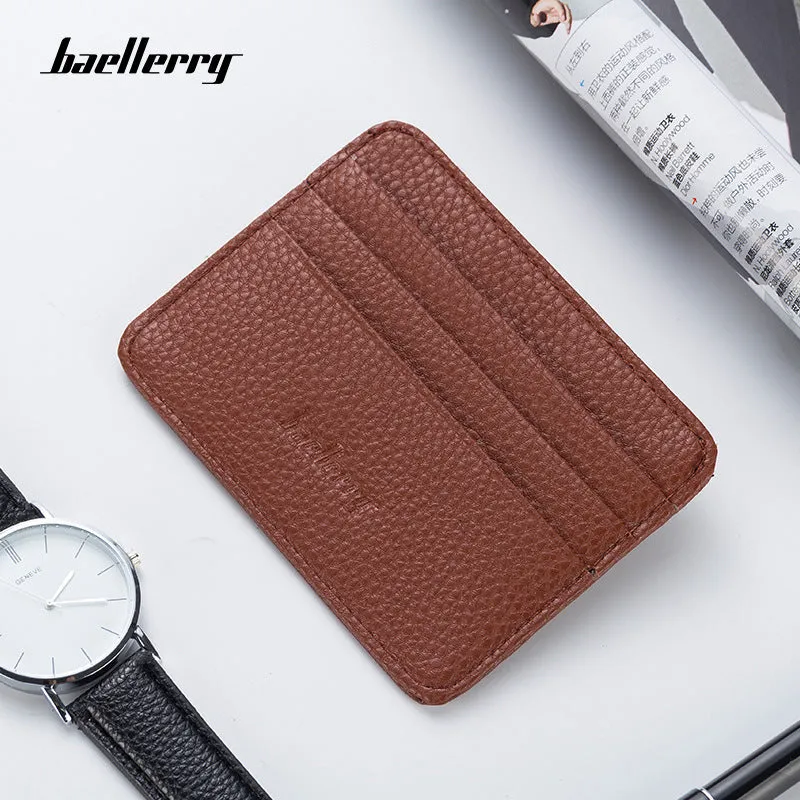 Men's Korean Style Simple Mini Multiple Slots Card Holder