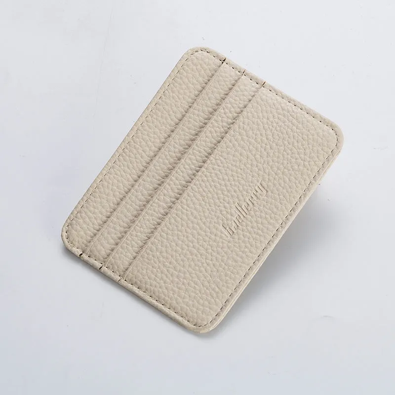 Men's Korean Style Simple Mini Multiple Slots Card Holder