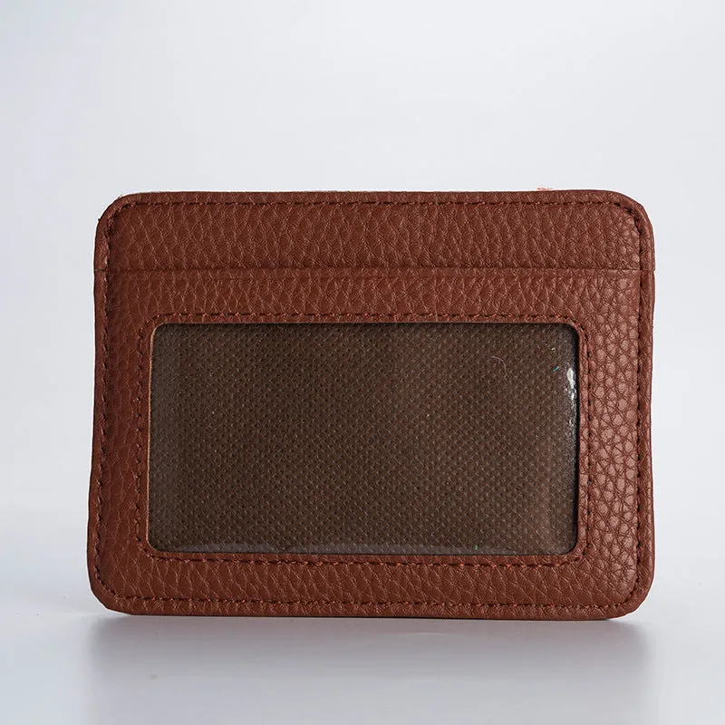 Men's Korean Style Simple Mini Multiple Slots Card Holder