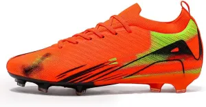Men’s Soccer Shoes Low-Tops Lace-Up Non-Slip Spikes Indoor Outdoor Sport Flexible Athletic Football Futsal TF/AG Turf Cleats