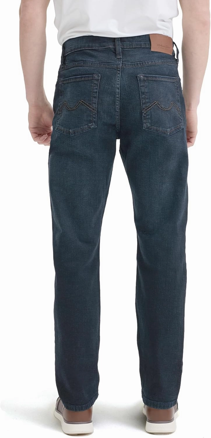 Mens Jeans Relaxed Fit – Straight Leg Stretch Jeans for Men – Ultimate Comfort Superflex Pants