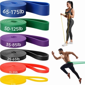 Mercure Resistance Bands for Working Out, 6 Packs Exercise Bands, Pull Up Assistance Bands for Body Stretching Training Physical Therapy Muscle Training for Men & Women