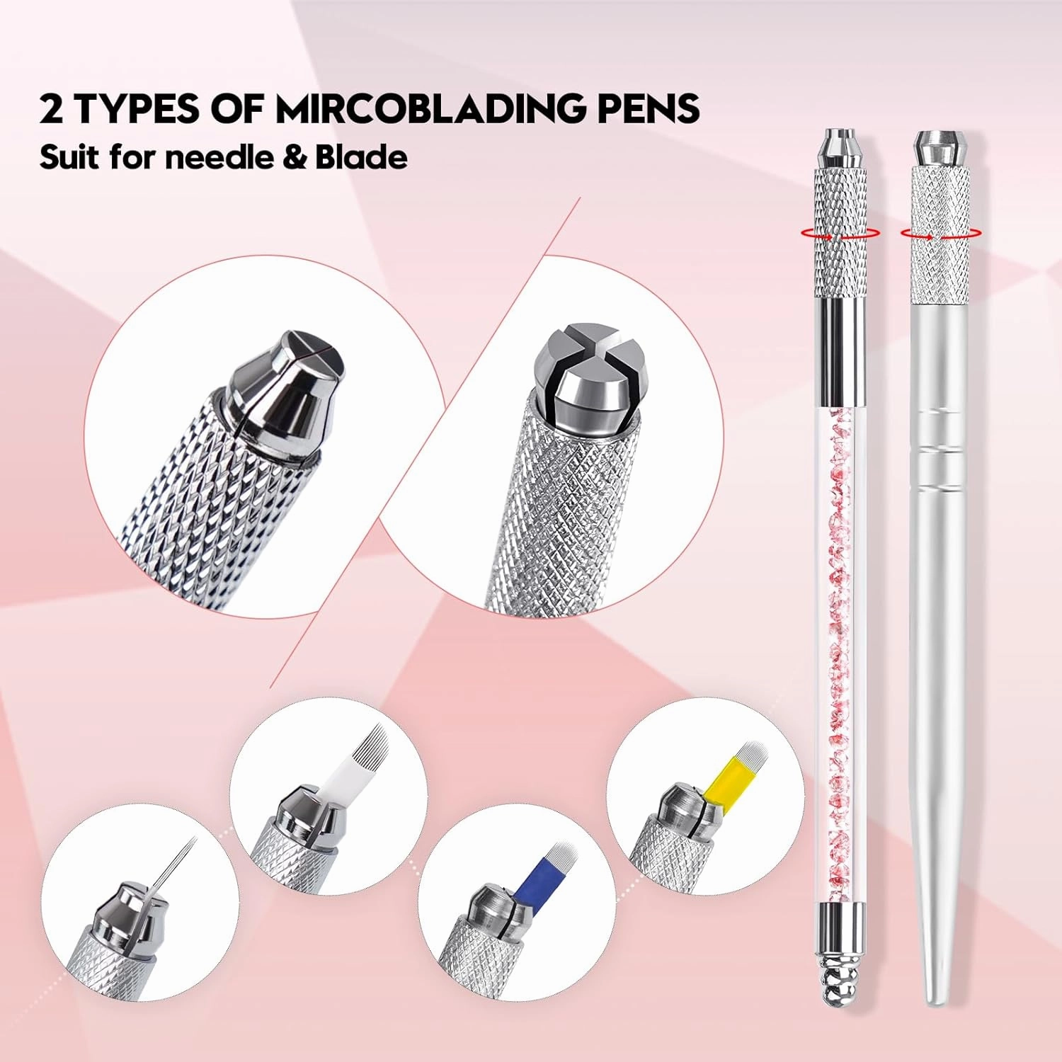 Microblading Kit, Eyebrow Microblading Pen Microblade Kit with microblading blades Microblading Supplies for Permanent Makeup Supplies