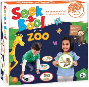 MindWare Seek-a-Boo! at The Zoo The Seek-and-Find Alphabet Matching Game - Fun Toddler Games Ages 2-4 - Improves Memory, Vocabulary and Letter Recognition
